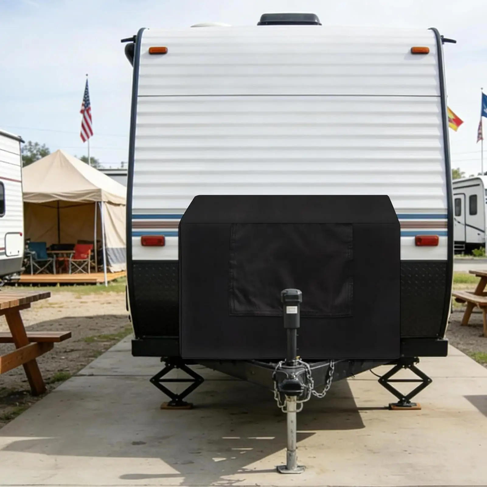 

RV Propane Tank Cover Caravan Accessories RV Propane Tank Protector For Campers Winter Summer Tailgating Drivers Road Trips