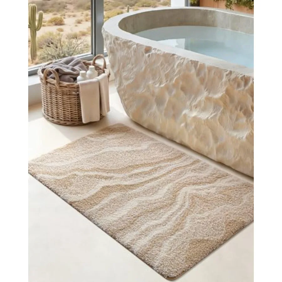 

Bathroom Rug Mat 24x36, Soft and Absorbent Marble Bath Mat, Non Slip Machine Washable Bath Rugs for Shower Floor, Tub, Sink