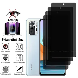 4Pcs For Xiaomi Redmi Note 10 Pro Glass Redmi Note 10 Pro Screen Protector 9H Privacy Anti-Spy Tempered Glass Redmi Note 10 Pro