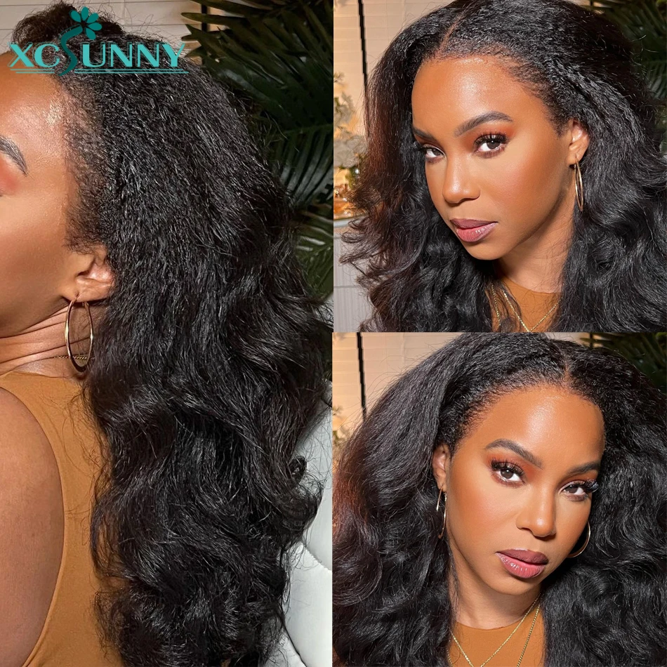 13x6 kinky Curly Baby Hair Wig Yaki Loose Wave Lace Front Human Hair Wigs Curls Baby Hair Transparent Lace Frontal Wig