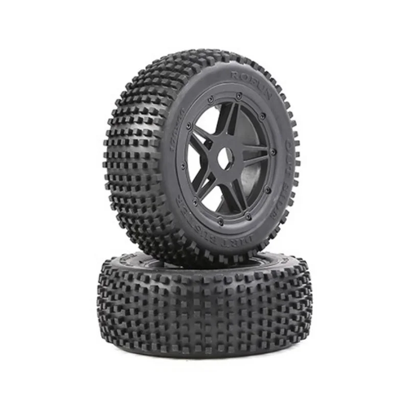 Rubber Pentagonal Star Off-road Wheel Tire Set for 1/5 Rovan F5 Car MCD XS5