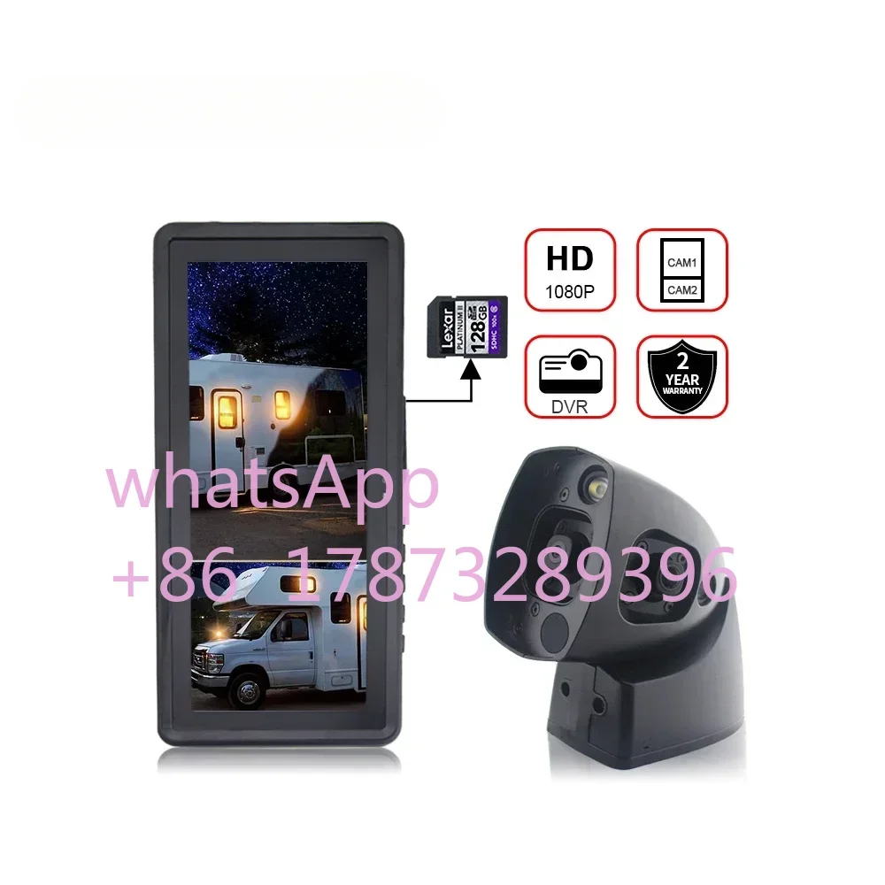 12.3 Inch Hd Full Screen Car Bus Truck Side Split View Mirror 1080P Dual Lens Camera Electronic Rearview Mirror Monitor