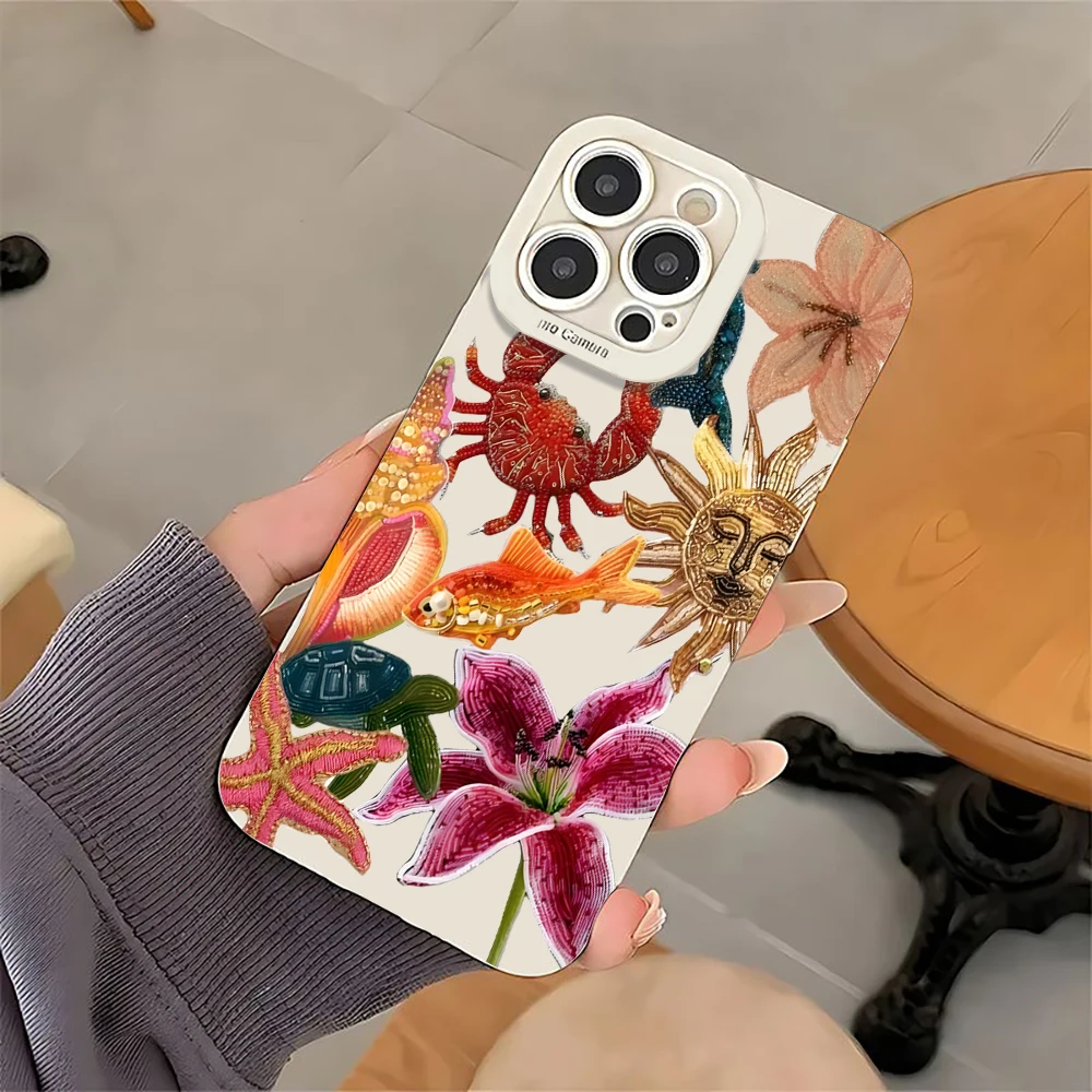 Luxuriöse Trendige Artikel Collage Handyhülle für iPhone 17 16 15 14 11 12 13 Pro Max Plus 7 8 Plus XS XR 17 Air Stoßfeste Weiche Hülle – Detail 19