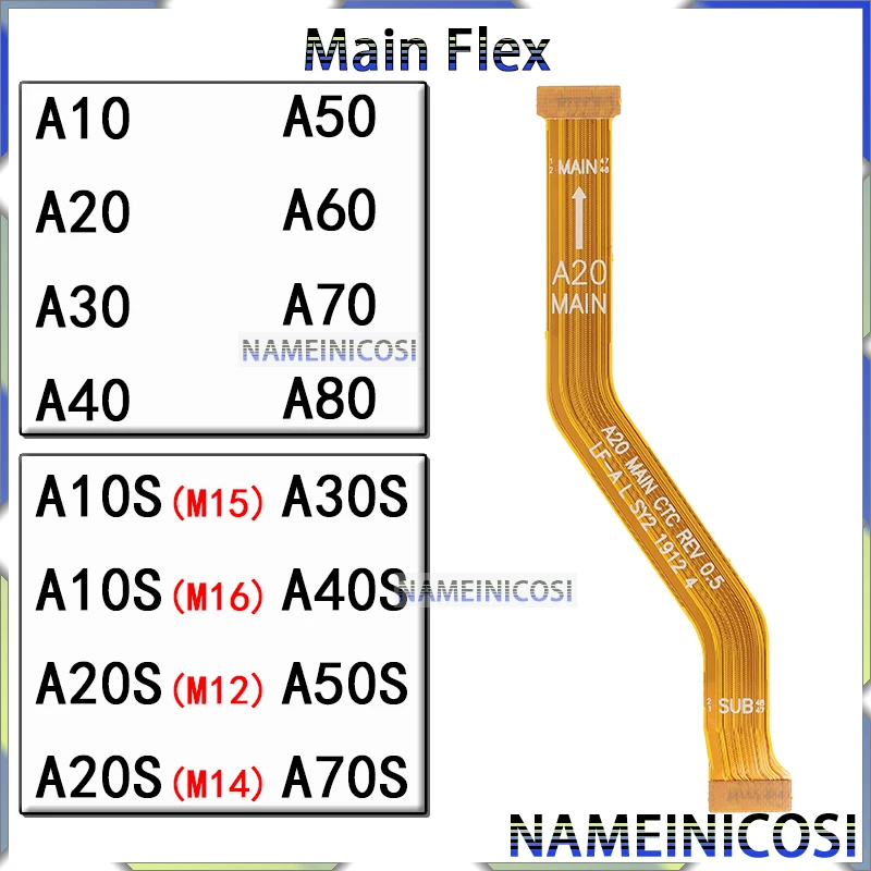 Motherboard Connector Cable for Samsung Galaxy A40S A50S A70S A10 A20 A30 A40 A50 A60 A70 A10S A20S A30S Main Board Flex