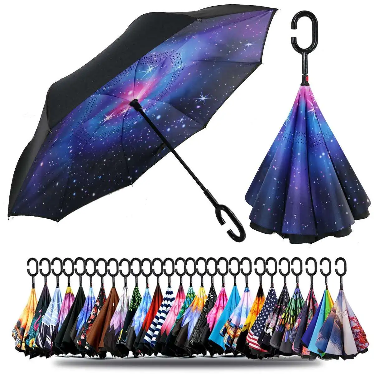 Custom Promotional Advertisement Umbrella Golf Gift Windproof Auto Open Golf Umbrella Business umbrella for outdoors