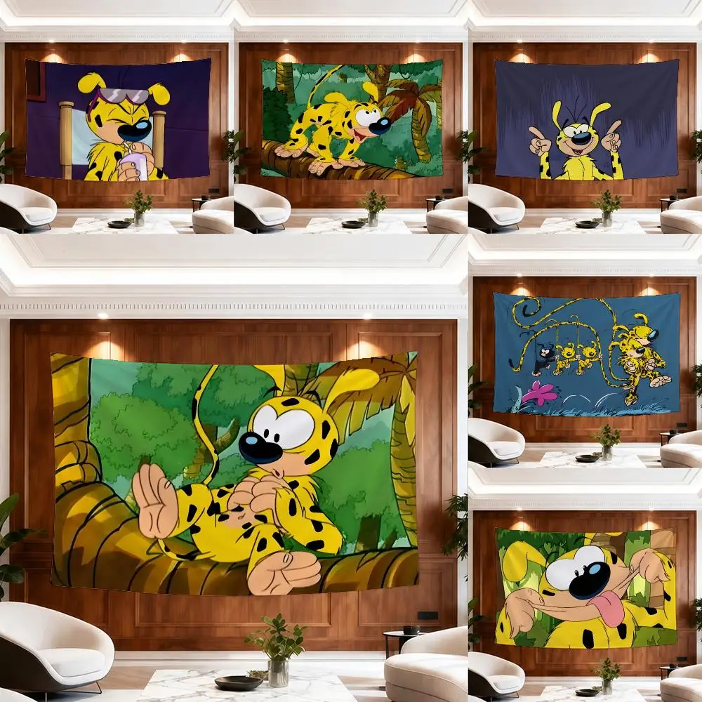Cartoon Film M-Marsupilami Tapestry Outdoor Parties Bedrooms Living Rooms Dorm Rooms Wall Decor Banners Gifts