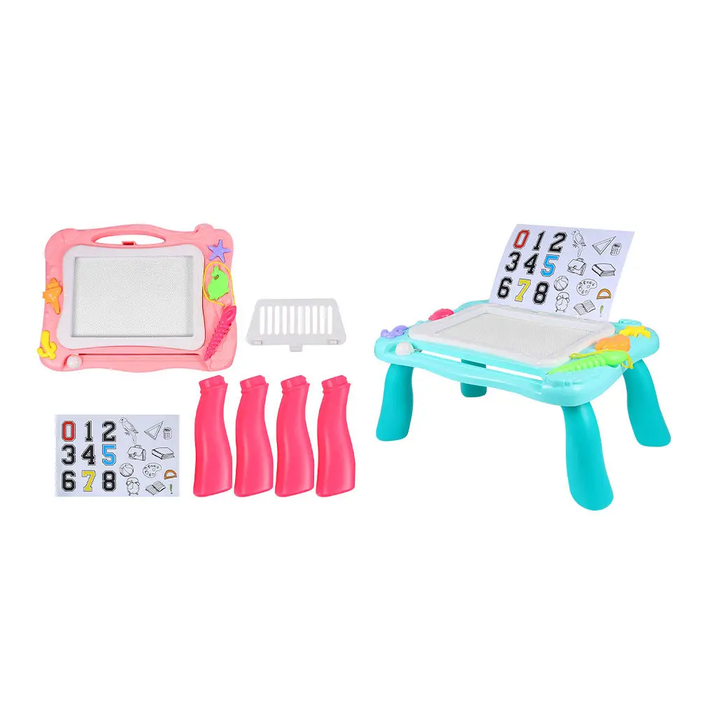 2 قطعة لوح كتابة مغناطيسي متين من البلاستيك للأطفال لوحة رسم قابلة للمسح أداة تعليمية مبكرة