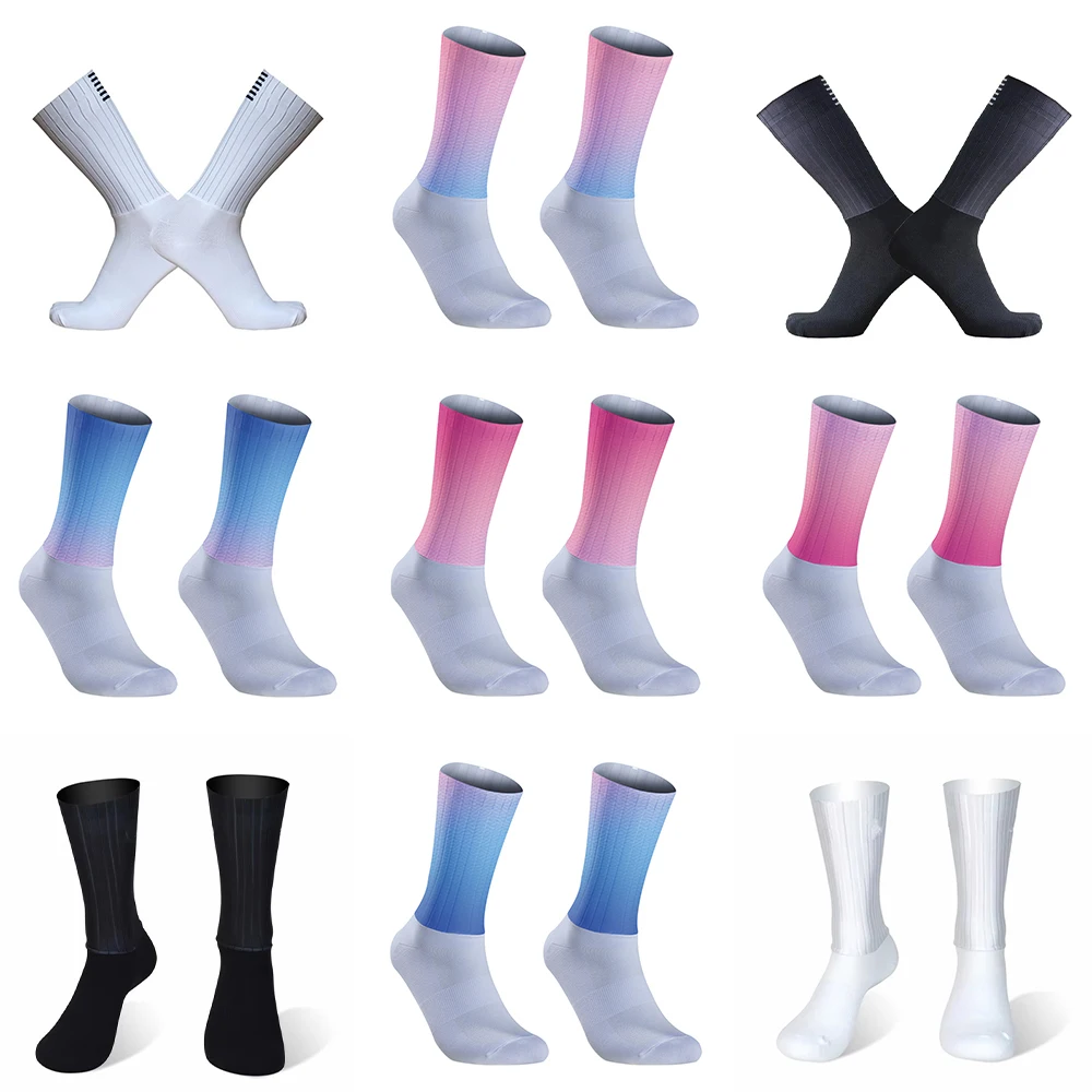 Summer 2024 New Pro Cycling Socks Cool Breathable Non-slip Silicone Sports Bike Running Socks