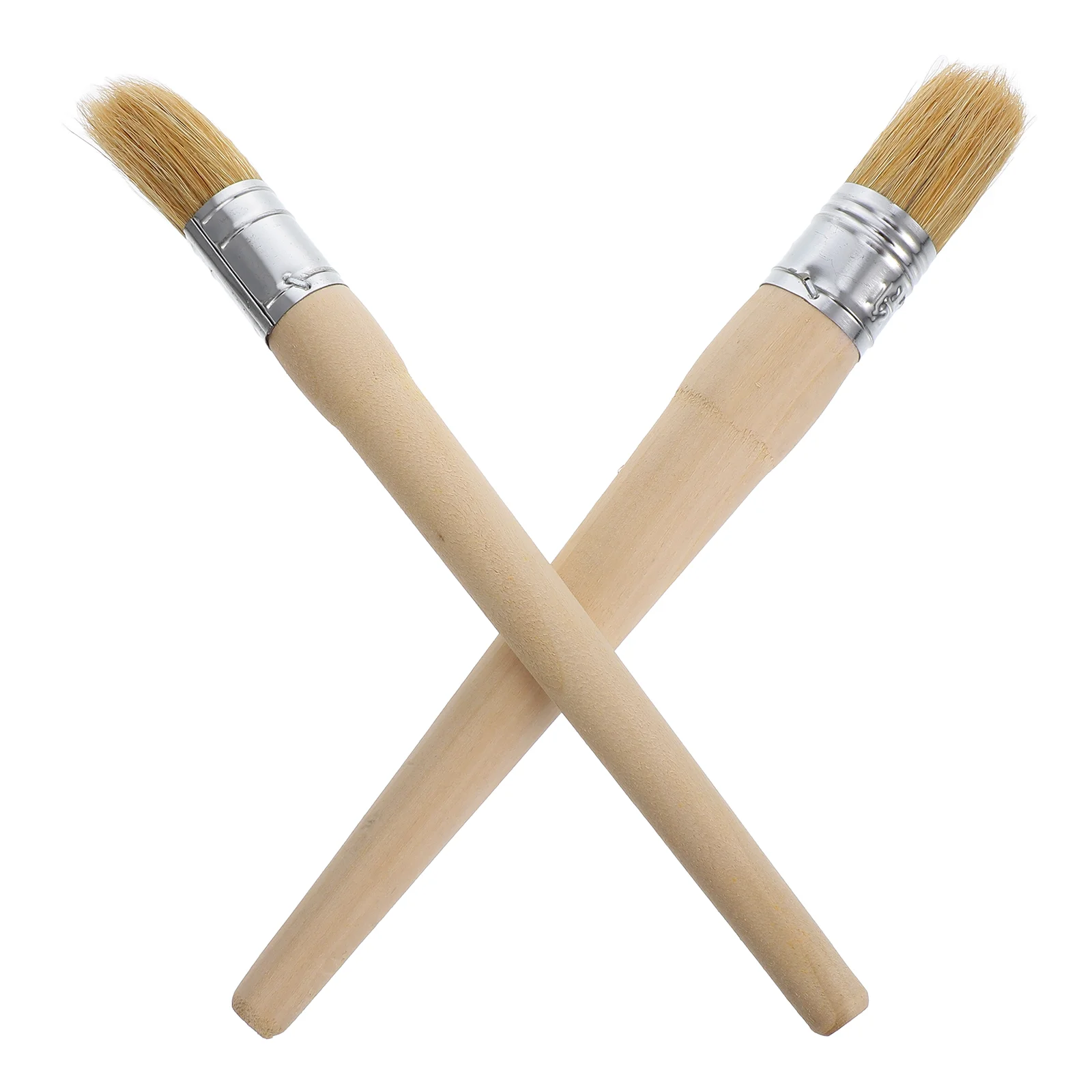 

2 PCS Waxing Brush Wood Marine Round Paint Professional Wooden Painting Classic Furniture Cabinet