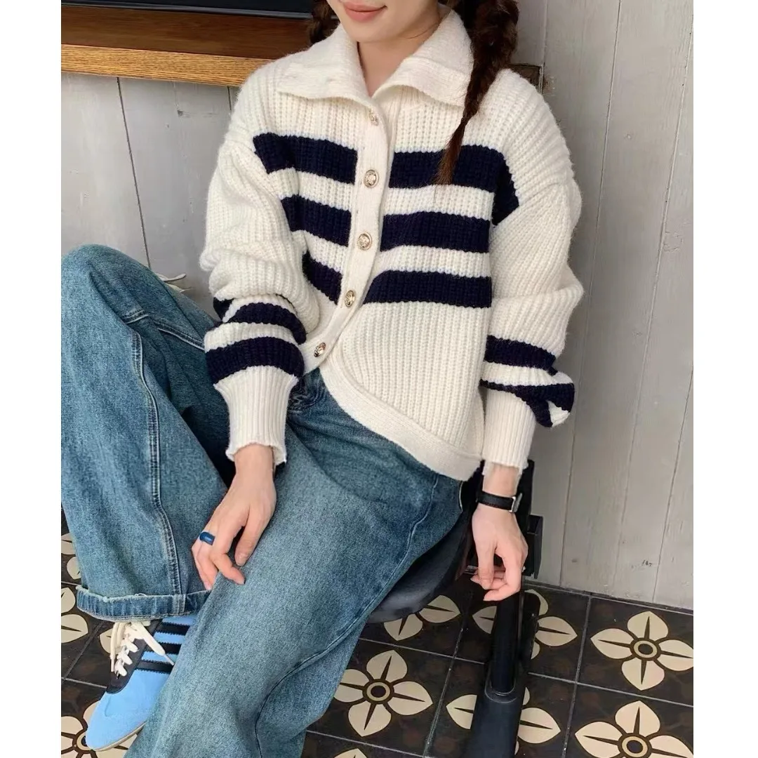 

Свободный женский трикотаж Long Sve, шикарный универсальный ленивый воротник-стойка, модный утягивающий кардиган, топ для молодежи