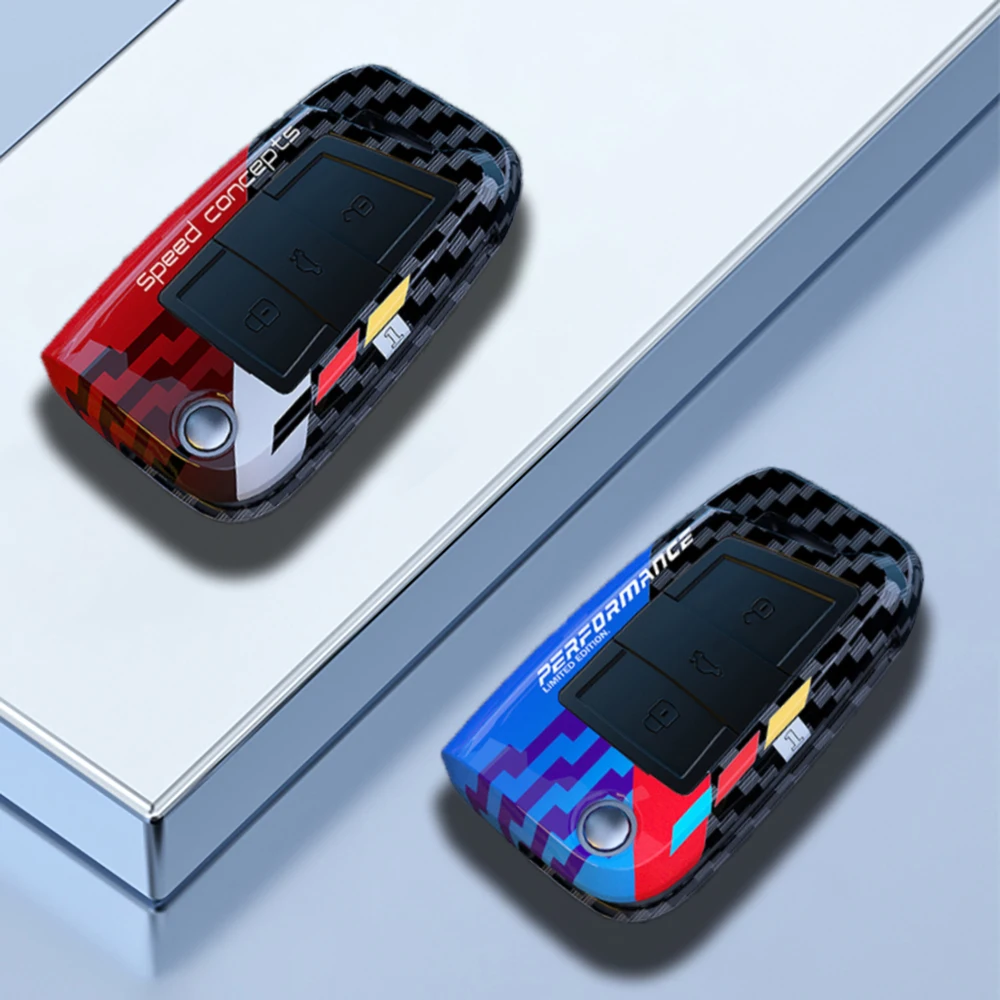 3/4 Buttons ABS Carbon Car Key Case Cover For VW Volkswagen Golf 7 MK7 Tiguan MK2 Seat Ateca Leon FR Ibiza Skoda Octavia Kodiaq