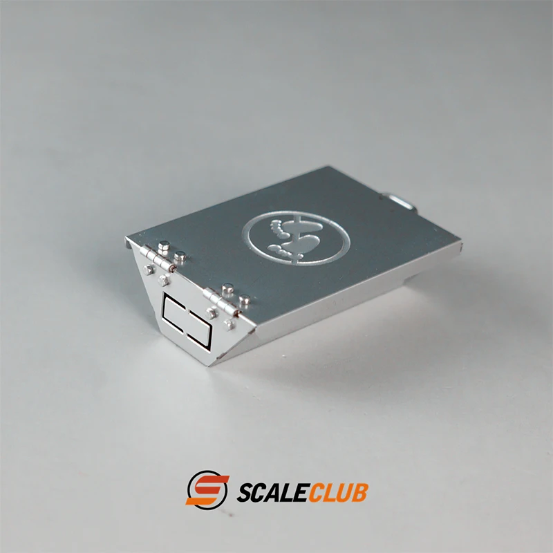 Scaleclub 1/14 Tamiya trator caminhão contêiner modelo de controle remoto caixa de ferramentas para pára-lama de metal