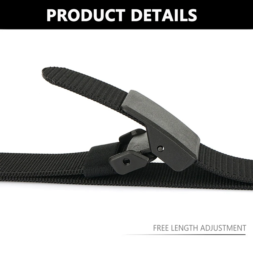 TUSHI Neuer elastischer Gürtel für Herren ohne Metall, Schnellverschluss, Nylon-Schnalle, weiche Faser, Unisex, Stretch-Gürtel, Wandern, Angeln, Sportgürtel – Detail 8