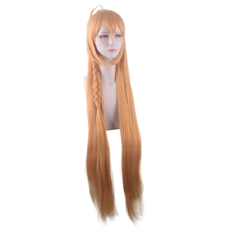Princess Connect! Re:Dive Pecorine Wig Cosplay Costume 100cm long straight Gradient Orange Synthetic Hair Halloween Party Wigs