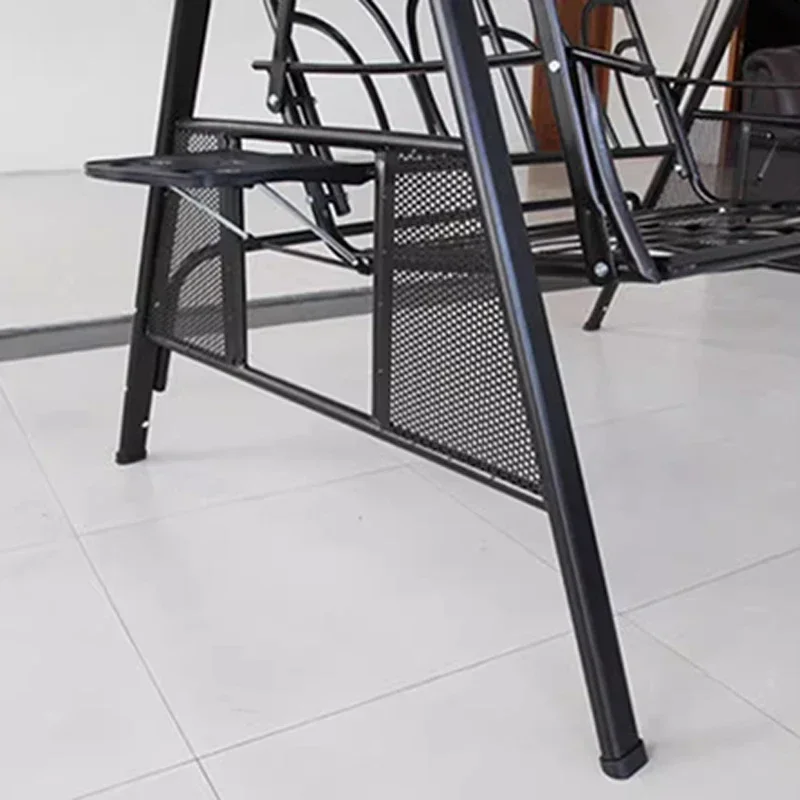Outdoor Panama swing chair indoor balcony three-person rocking chair terrace courtyard adult iron swing hammock