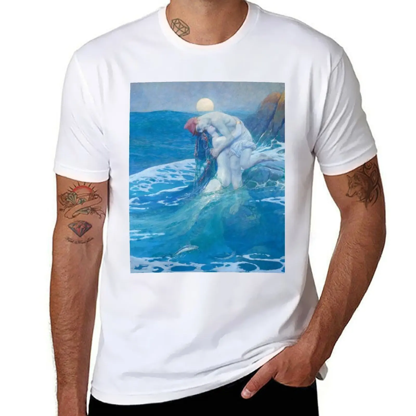 

Howard Pyle - The Mermaid T-Shirt man t shirt graphic g man t shirts for men T-Shirt