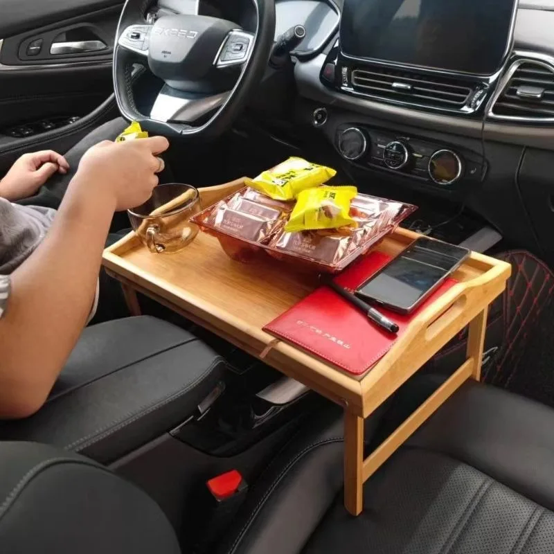 Holder With Multifunctional Table Desk Notebook Eat Work Cart Drink Coffee Holder Car Steering Wheel - Image 3