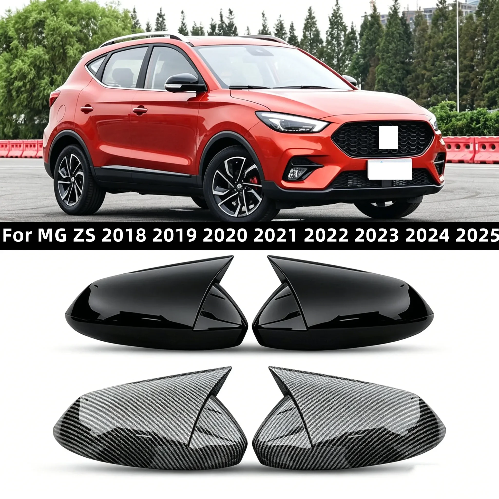 For MG ZS 2018 2019 2020 2021 2022 2023 2024 2025 Car Side Rearview Mirror Cover Wing Mirror Caps Case Trim Sticker Case Trim
