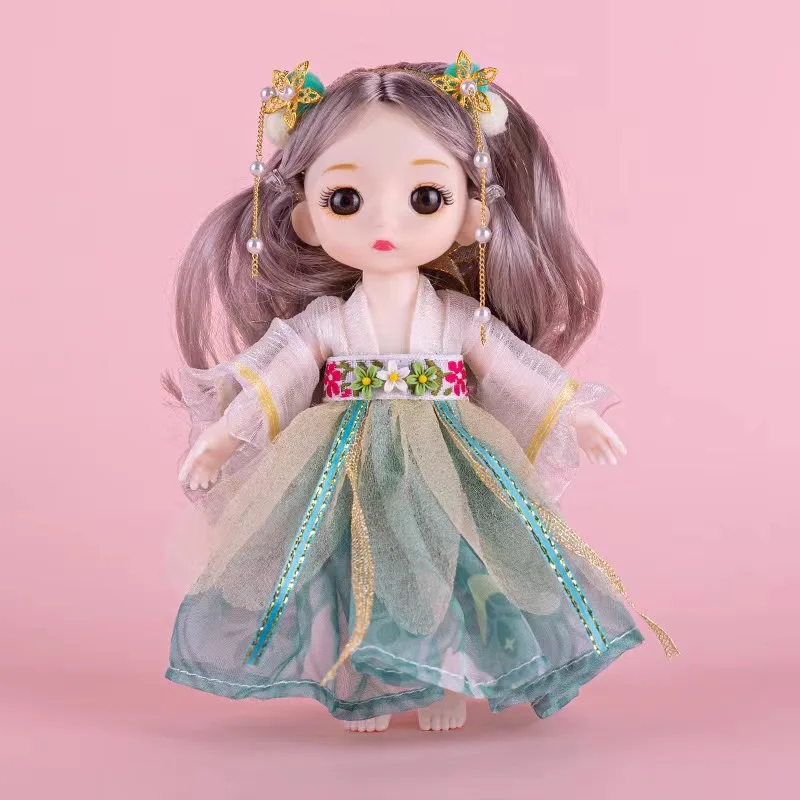 16cm Lolita BJD Doll with Clothes and Shoes, 1/12 Sweet Princess  Scale Action Figure, DIY Movable 13 Joints Gift Girl Toy