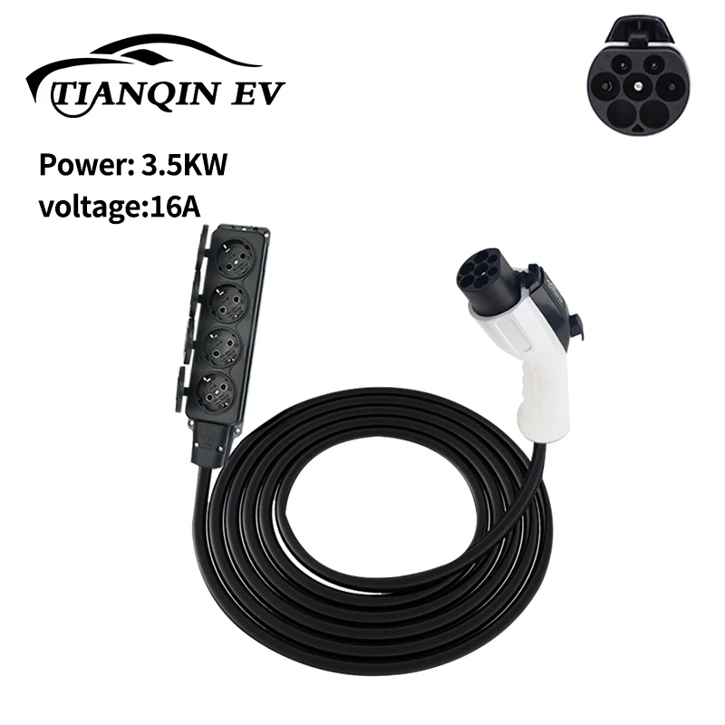 Adapter GBT 16A na gniazdo Schuko do hulajnóg elektrycznych i rowerów elektrycznych, wtyczka GBT męska 3,5 kW na gniazdo EU