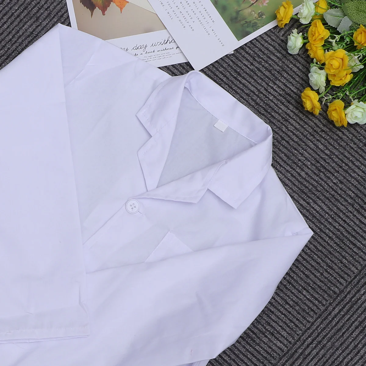 Dziecięcy fartuch laboratoryjny, strój lekarski dla dzieci, białe fartuchy, cienki fartuch laboratoryjny, dla chłopców i dziewcząt, do występów, zdjęć, trwały materiał bawełniany.