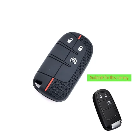 Для Jeep Renegade Compass Grand Cherokee для Chrysler 300C Wrangler Dodge силиконовый чехол для дистанционного управления автомобильным ключом, аксессуары