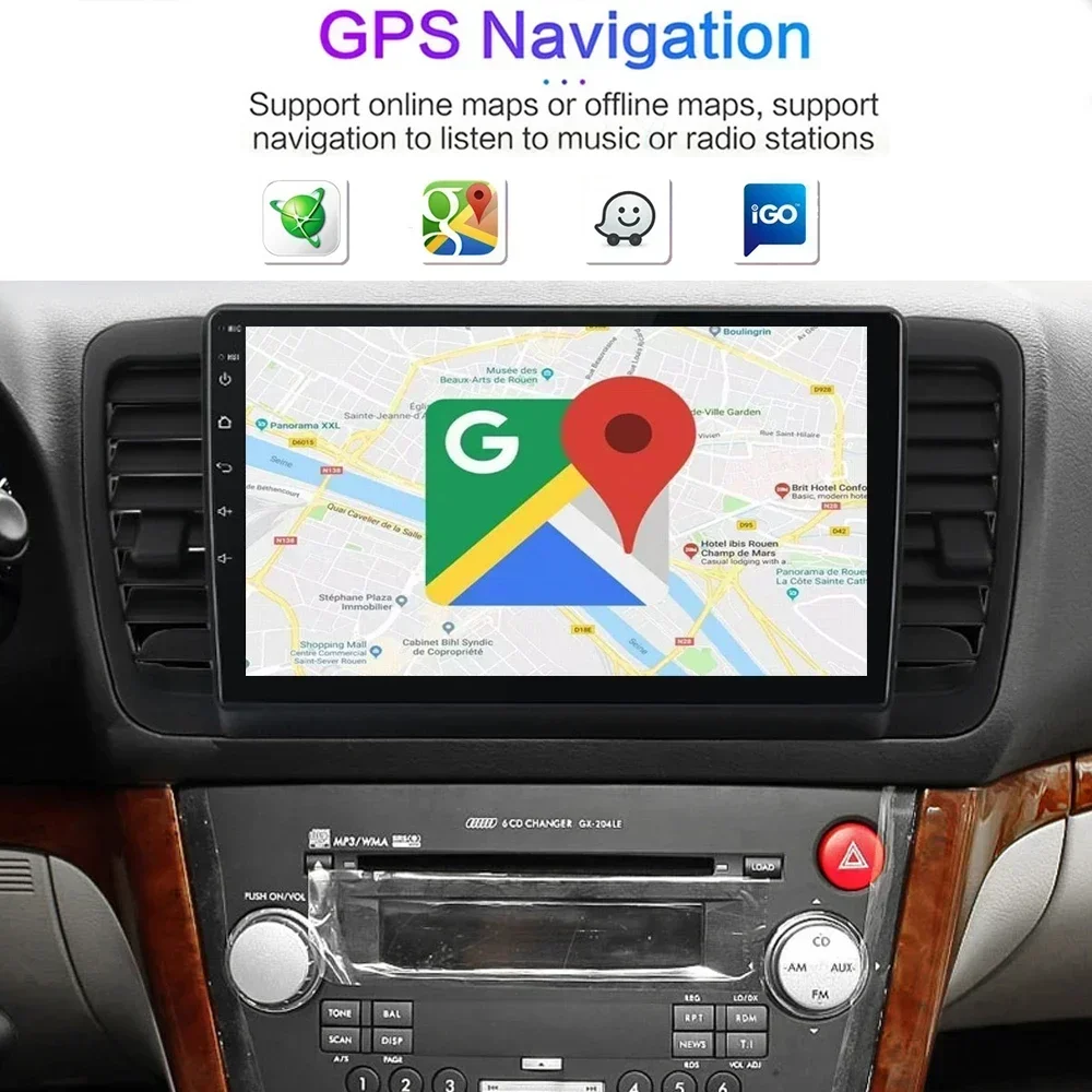 for Subaru Outback 3 Legacy 4 2003-2009 2 Din Android 17 Car Radio Multimedia Car Stereo Radio Intelligent 4G Navigation Carplay