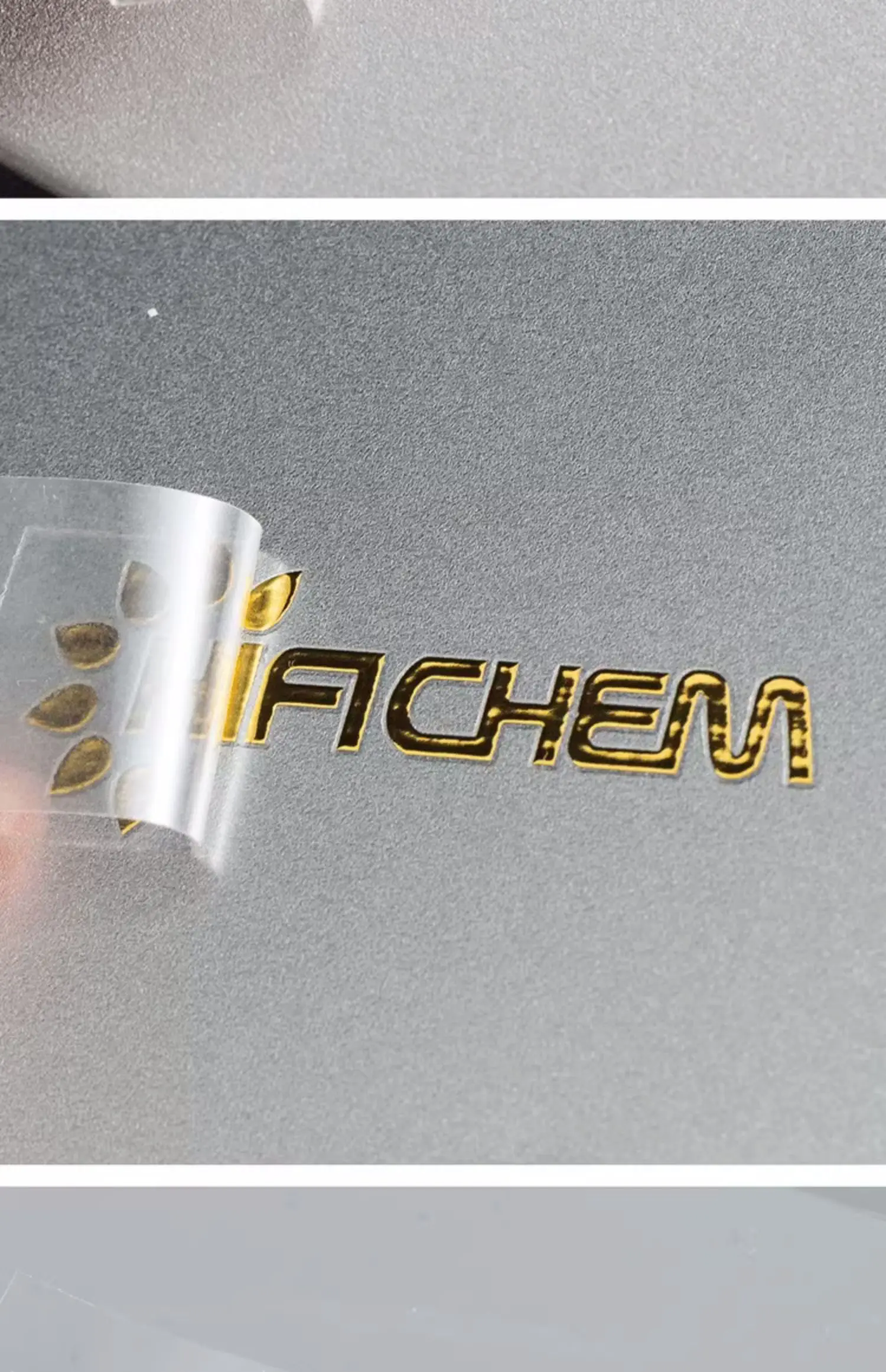 Metal 3D transfer sticker with name, custom logo, multiple colors, easy to tear Premium Gold and Silver DIY