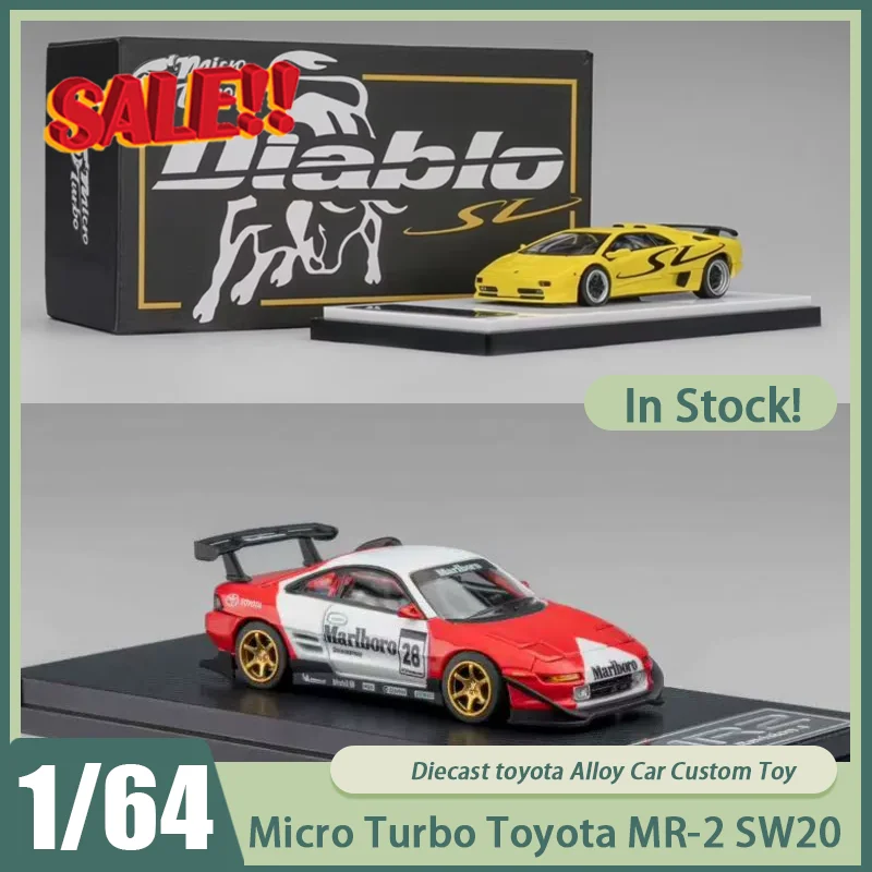 

Новинка в наличии Micro Turbo 1:64 Toyota Mr-2 Sw20 Marlboro, литой под давлением сплав, ограниченная серия, украшения Lamborghini, игрушки на заказ, подарок