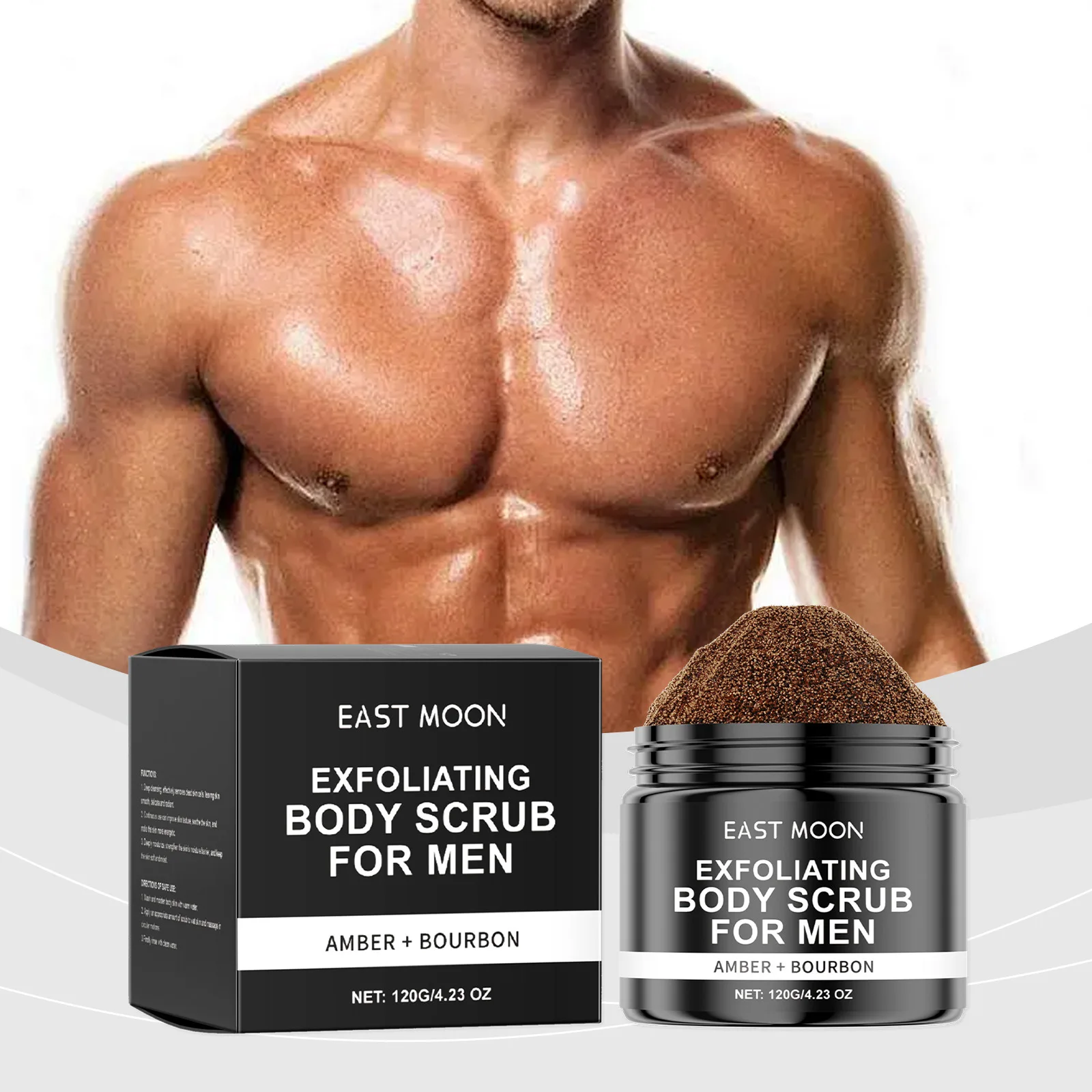 

Amber Whiskey Men's Body Scrub Moisturizing and Non-greasy Cleansing Pores Skin Enhance Skin Glow and Reduce Pigmentation