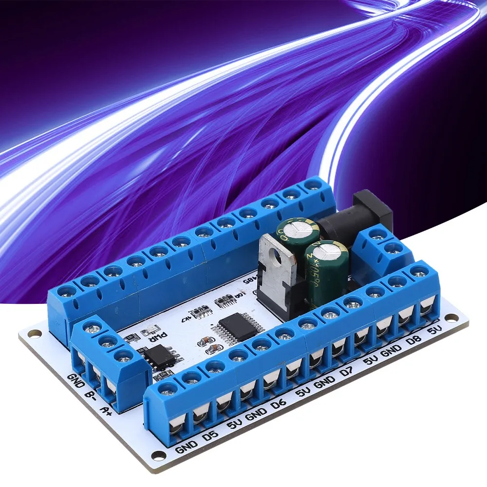 DC6-24V RS485 Sensor Module 8-13MA Digital R4DCB08 Board DS18B20 8-Channel Temperature Sensor Module for Paperless Recorder
