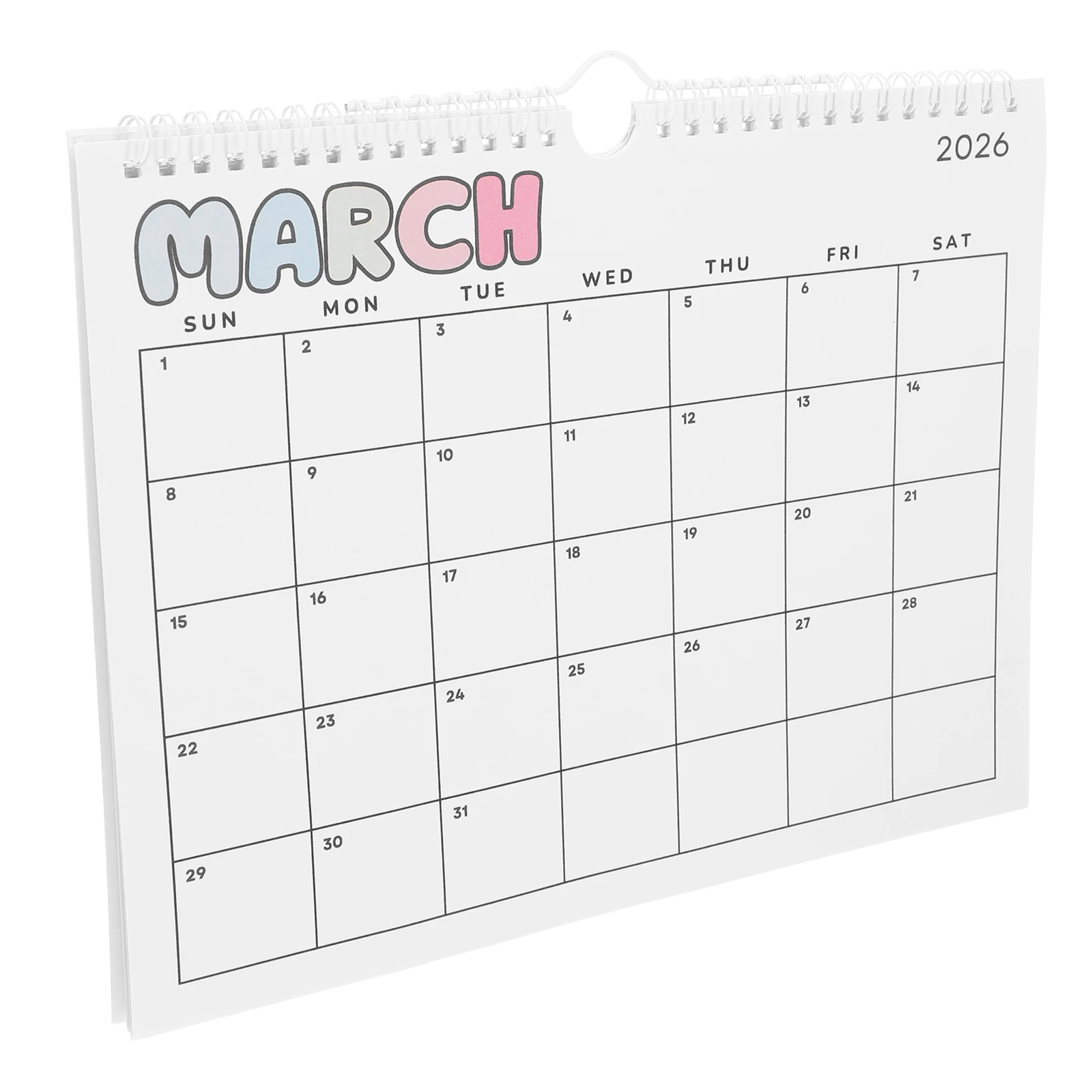 

2026 Wall Calendar Reusable Cute Monthly Planner for Spiral Calander Small Paper Annual