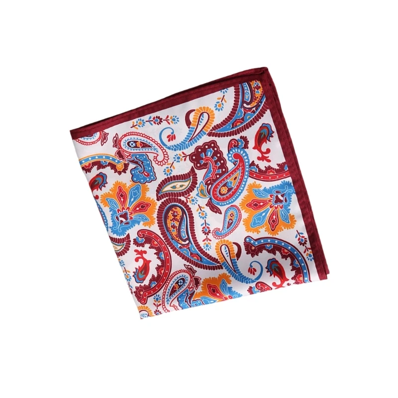 MXMB Pañuelo cuadrado bolsillo floral para hombres Pañuelos cuadrados Bandana 13 pulgadas