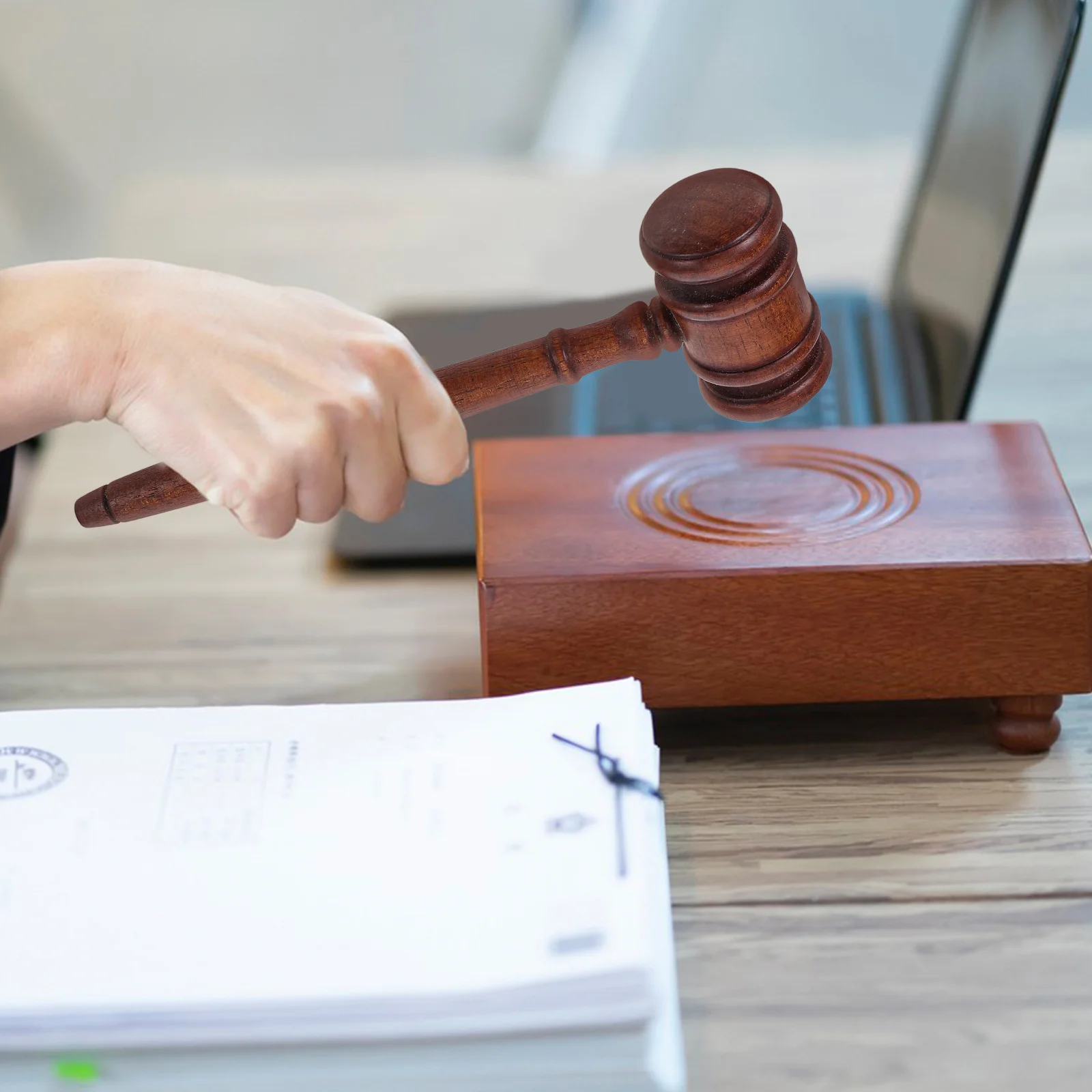 

Mini Wooden Judge Gavel Kids Court Hammer for Meetings Company Lawyer Costume Cosplay Auction Hammer Workspace Student Role