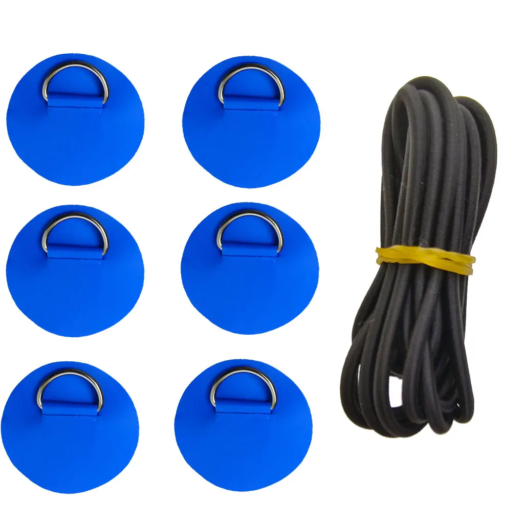 6,5 cm D-Ring-Patch für Schlauchboote, Kajaks, Dingis, SUPs, PVC-Patch für Stand-Up-Paddleboards, Kanus, Rafting-Seilring-Patch