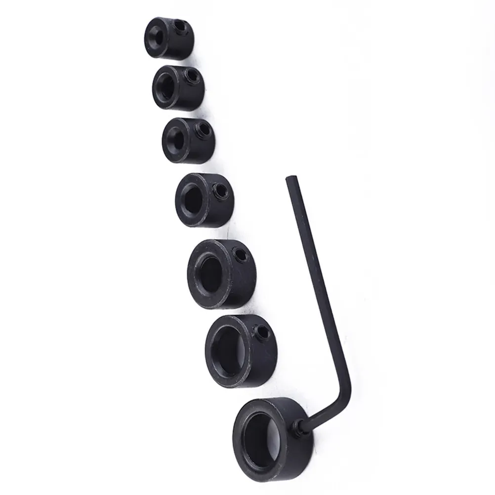 

7Pcs Heavy Duty Drill Stop Ring Kit 3-12Mm for Drill Bits Depth Control Accurate Drilling Fixing Bit Stability Mortise
