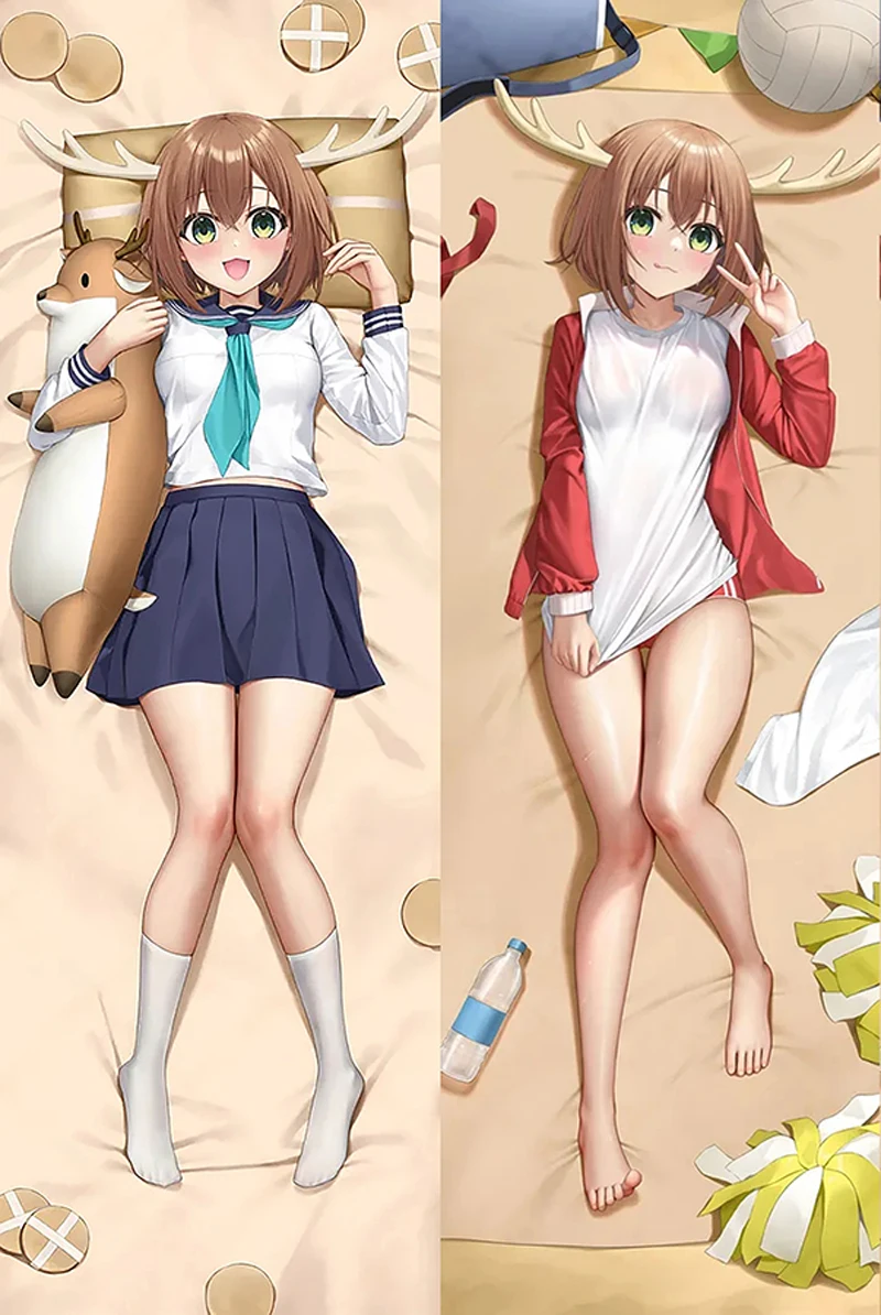 

Anime My Deer Friend Nokotan Noko Shikanoko Dakimakura Double-Sided Bedding Full Body Pillow Cover Otaku Hing Pillowcase