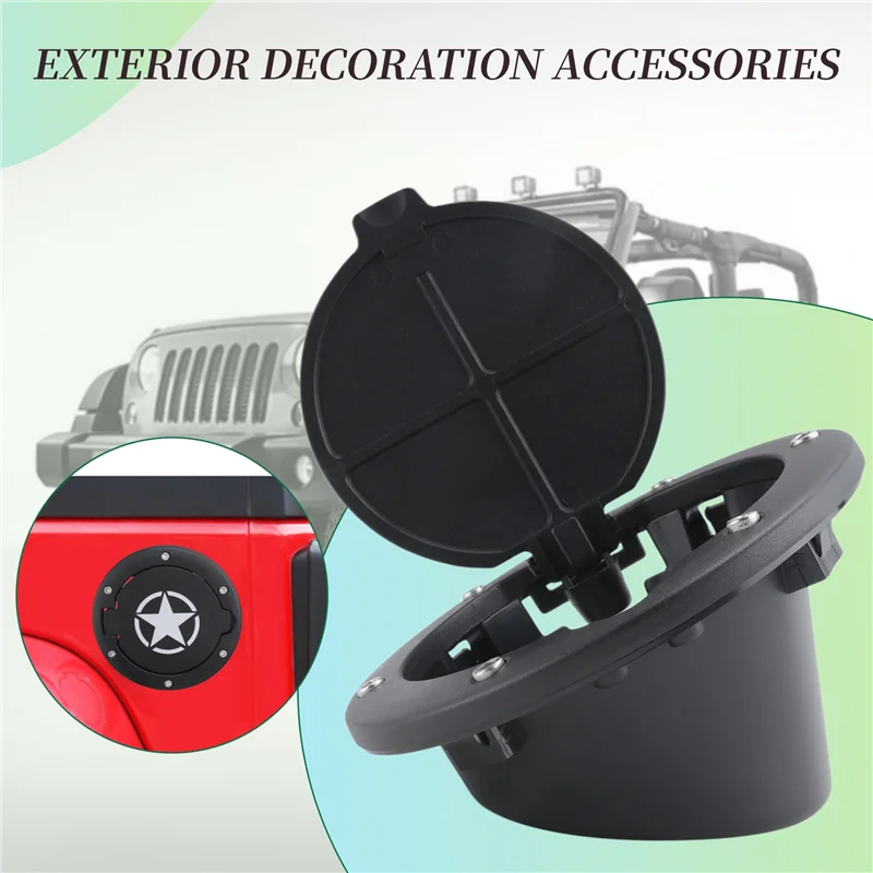 A30F-غطاء تغليف خزان الغاز غطاء خزان الوقود 4-Door 2-Door ل 2007-2018 جيب رانجلر Jk & غير محدود اكسسوارات السيارات