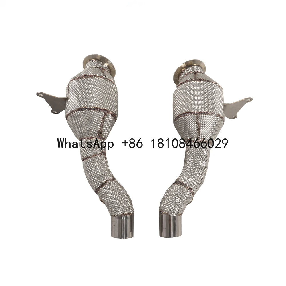 

304 Stainless Steel High Quality Exhaust Downpipe With Heat Shield for Ferrari 458
