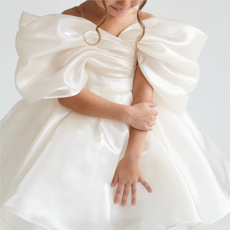 Baby Girl Princess Tutu Dress Off Shoulder Infant Toddle Child Vestido Wedding Birthday Party Baby Clothes 1-12Y Wholesale