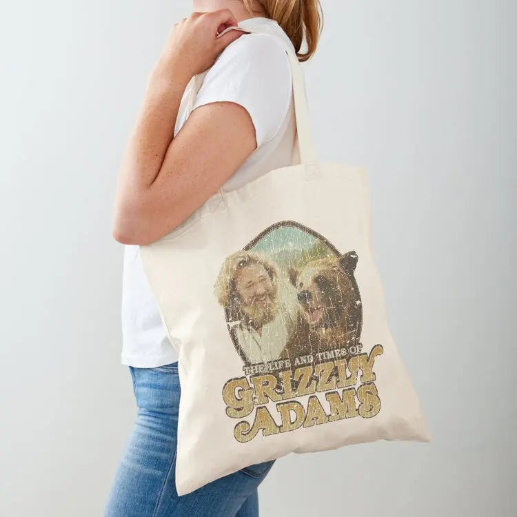 

The Life and Times of Grizzly Adams Tote Bag Beach bag tote bag men Large bags for women shopping cart bags