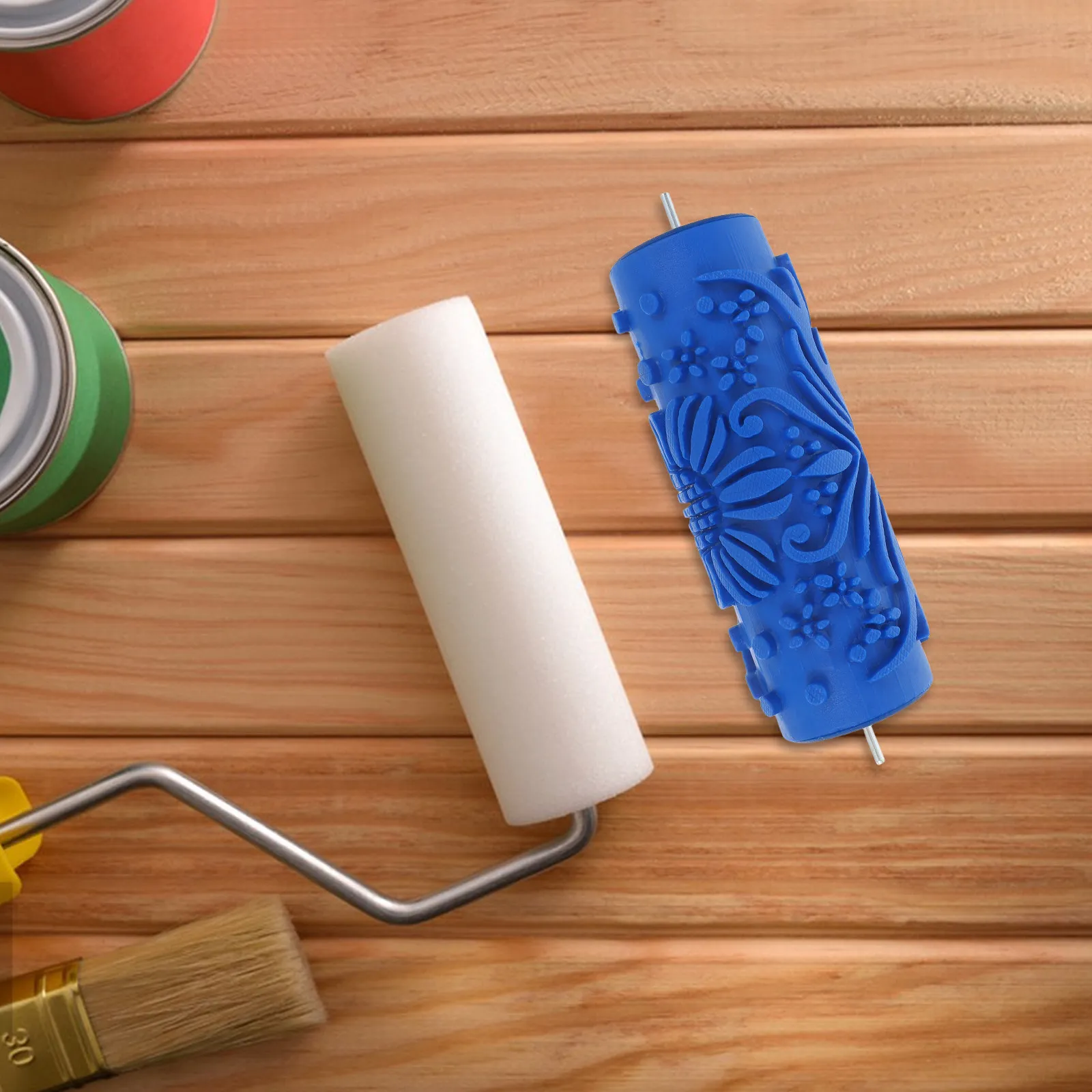 Paint Roller with Embossing Texture Pattern for Wall Painting – Decorative Home DIY Tool