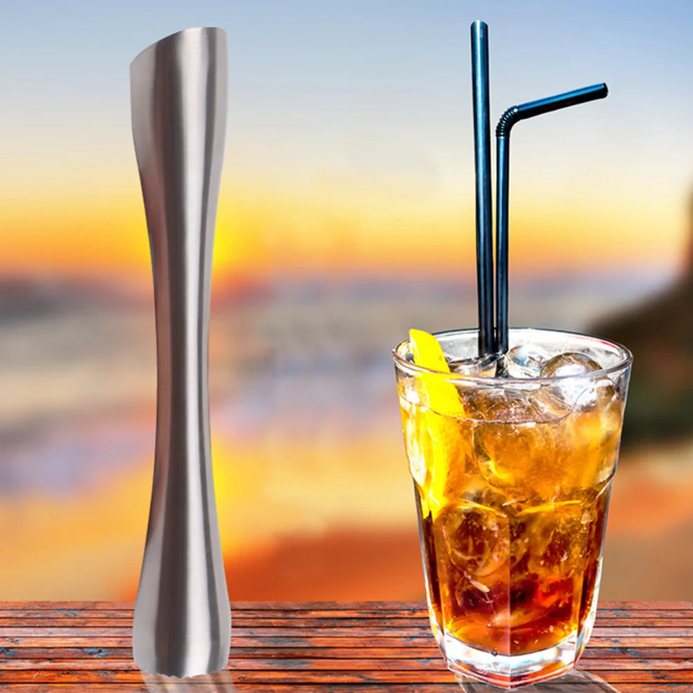 

1pc Stainless Steel Crush Ice Bar Tool Silver Cocktail Muddler Drink Mixing Rod Bartending Utensil For Cocktail Making Kitchen