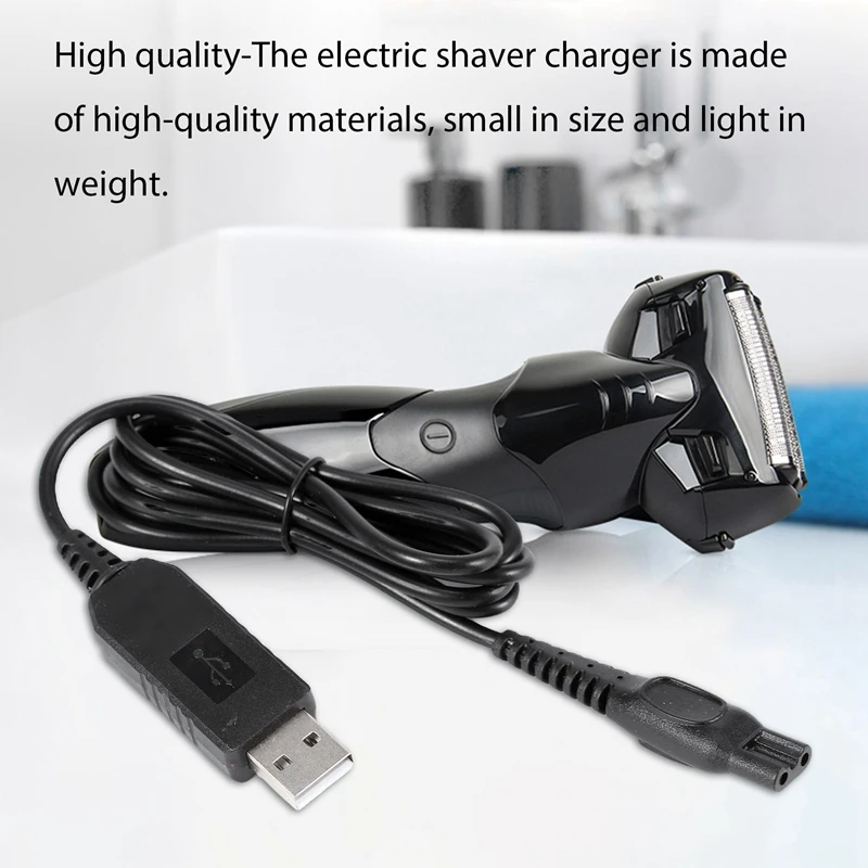 Charger For  Shaver,15V USB Charger Charging Cable Power Cord For  Norelco Oneblade QP6520 QP6510