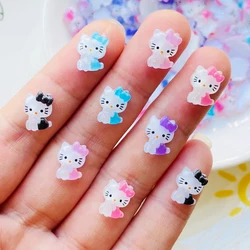 50 Pcs New Cute Mini 9*11mm Resin Little Cat Series Flatback Ornament Jewelry Making Manicure Hairwear Accessories