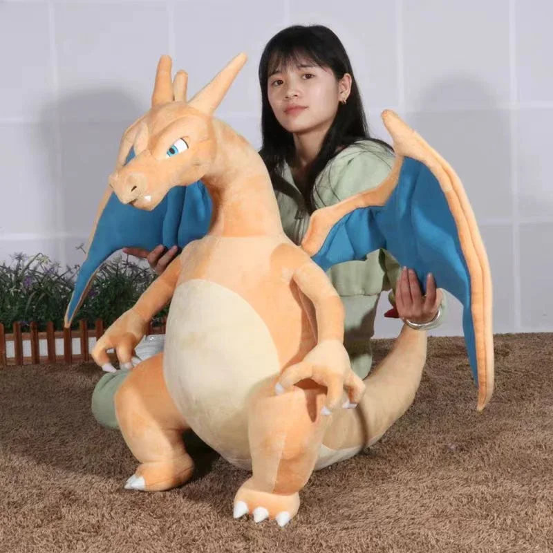 80cm Charizard Pokemon Large Plush Toys Anime Doll Cute Pillow Kawaii Charmander Pokémon Plushie Stuffed Gift for Children Kids