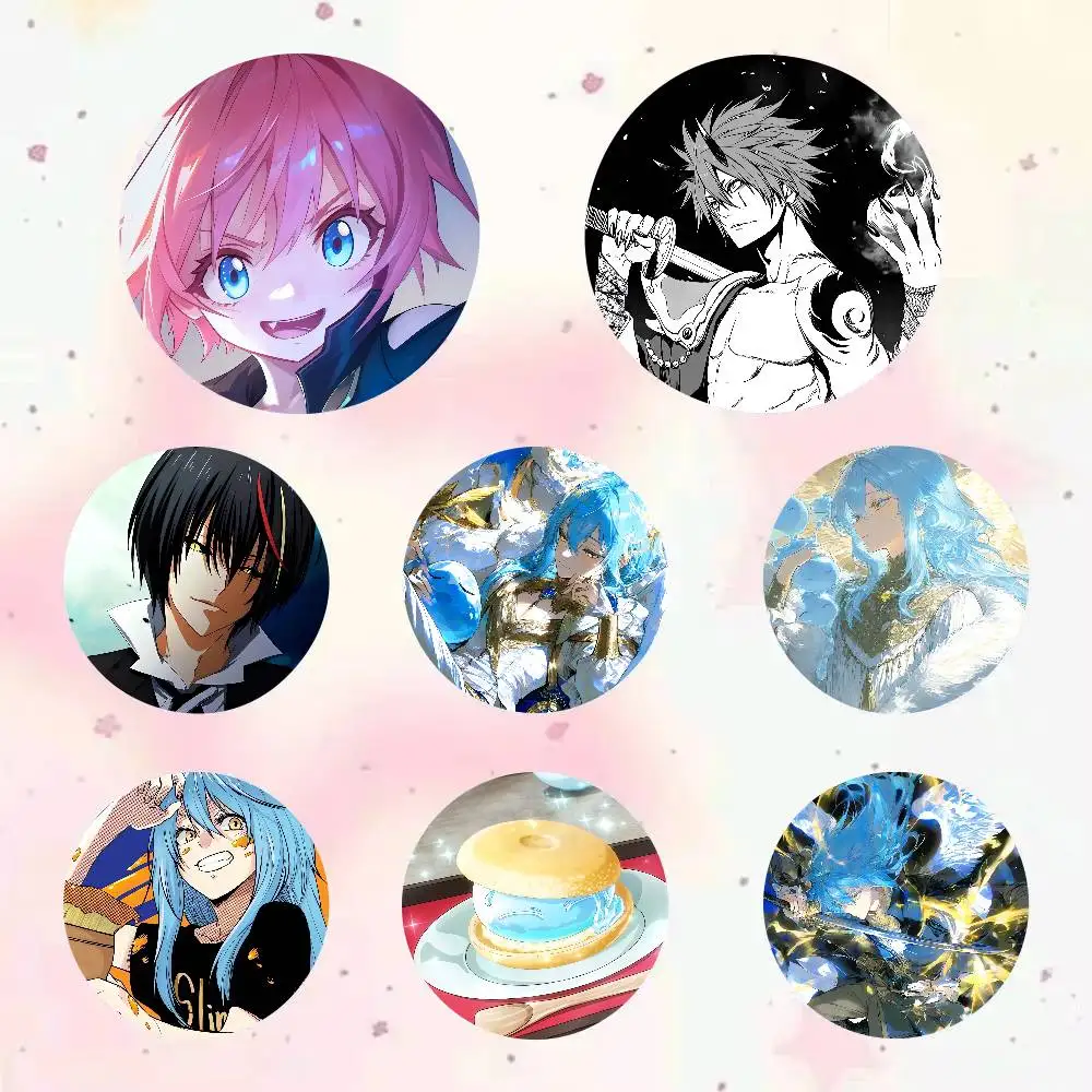 Anime That Time I Got Reincarnated As A Slime Creative Pins Snap-in Brooch Badge Backpack Hat Accessories Gifts For Friend