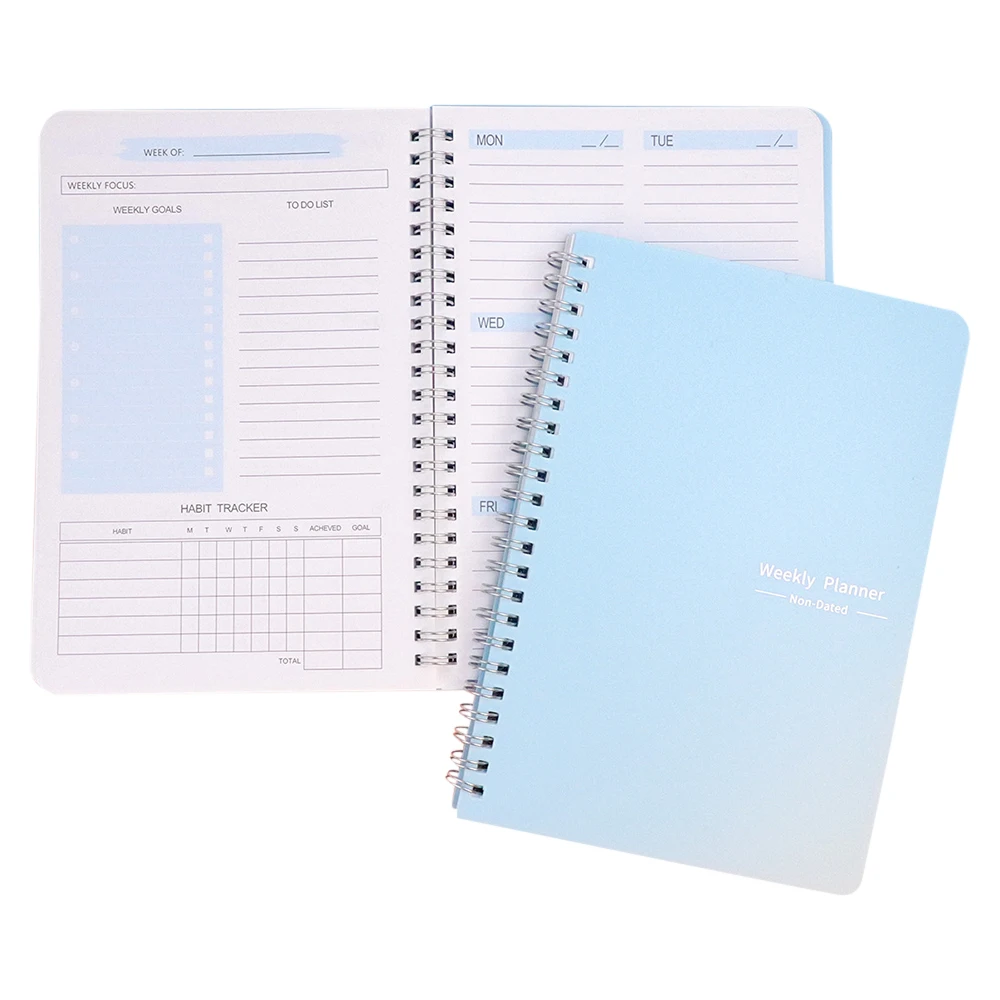 2023 Weekly Planner A5 Spiral Binder Notebook 52 Weeks Agenda Schedule organizer diary Journal Stationery Office School Supplies