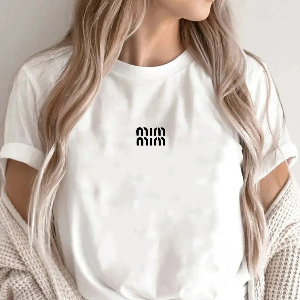 

Luxury brand Brand Fashion Alphabet Printed Crew Neck Clothing Short Sleeve T-Shirt Trend Women's Summer Regular style simple
