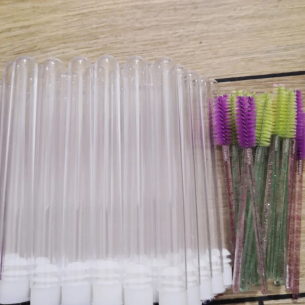 

10Pcs Colorful Eyelash Brushes Fiber PP Rhinestone Lightweight Safe for Home Store Decorative Lash Curler Beauty Tool Small